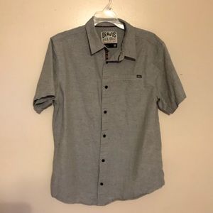 Grey Short Sleeve Button Down